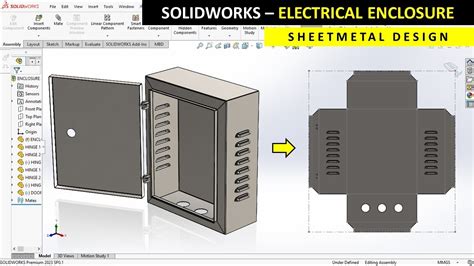 designing a shower enclosure solidworks sheet metal|05 Sheet Metal 23 Intro to Enclosure Design .